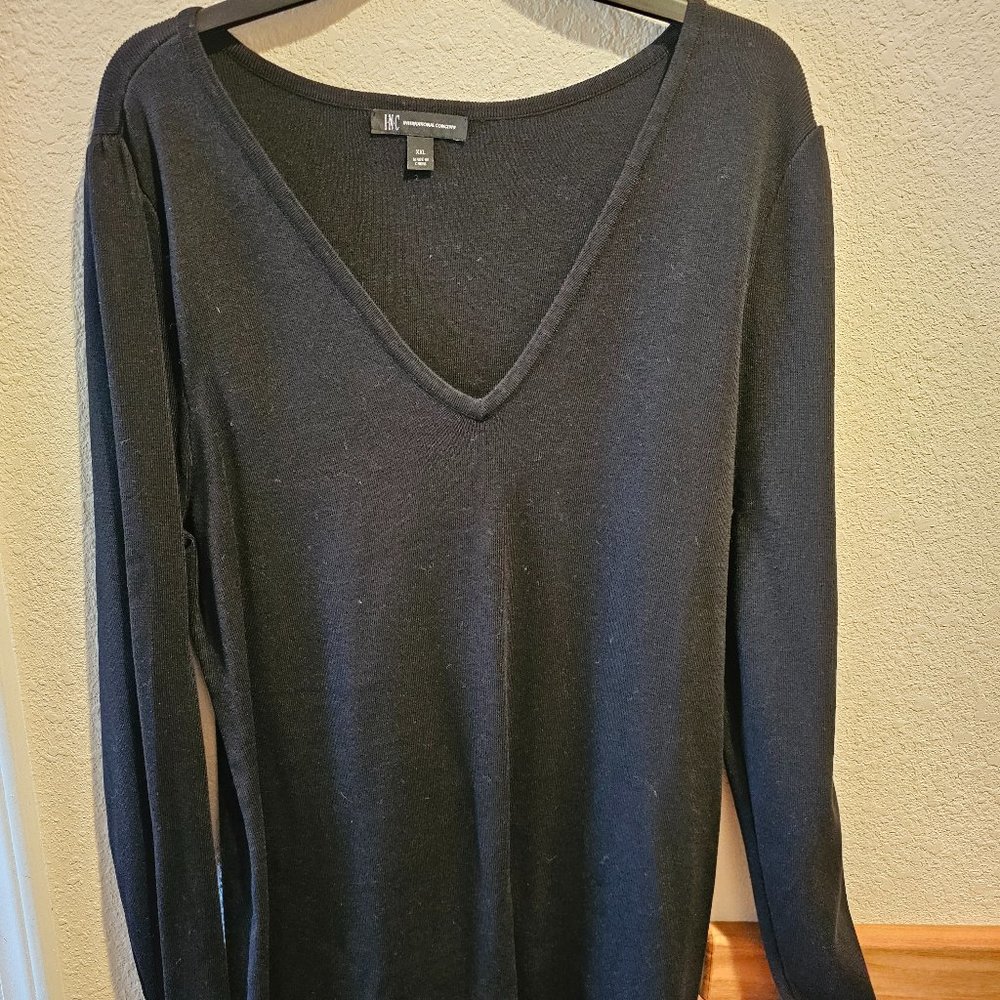 INC Women's black tunic sweater size XXL